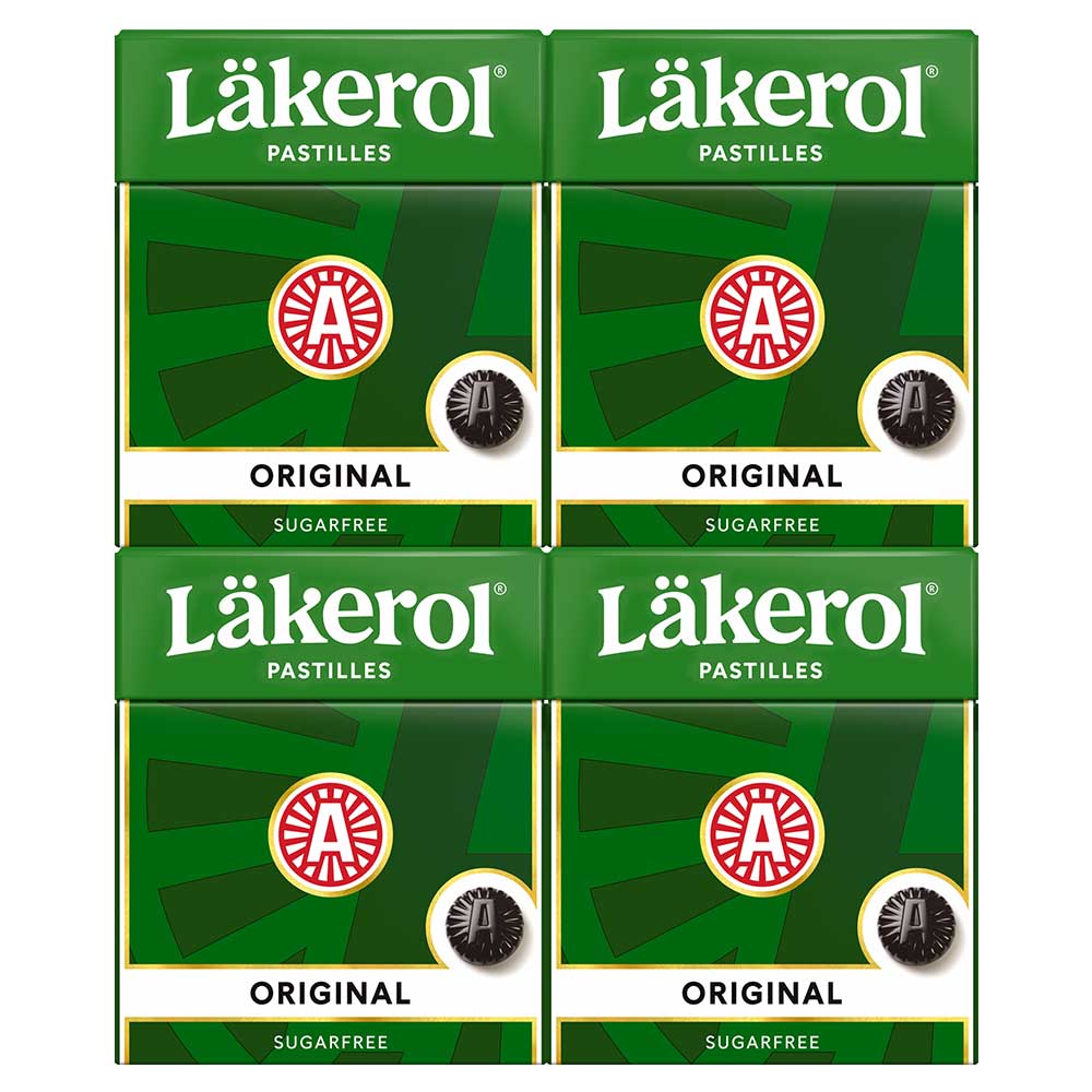 Läkerol Original suhkruvaba, 3 x 4-pack