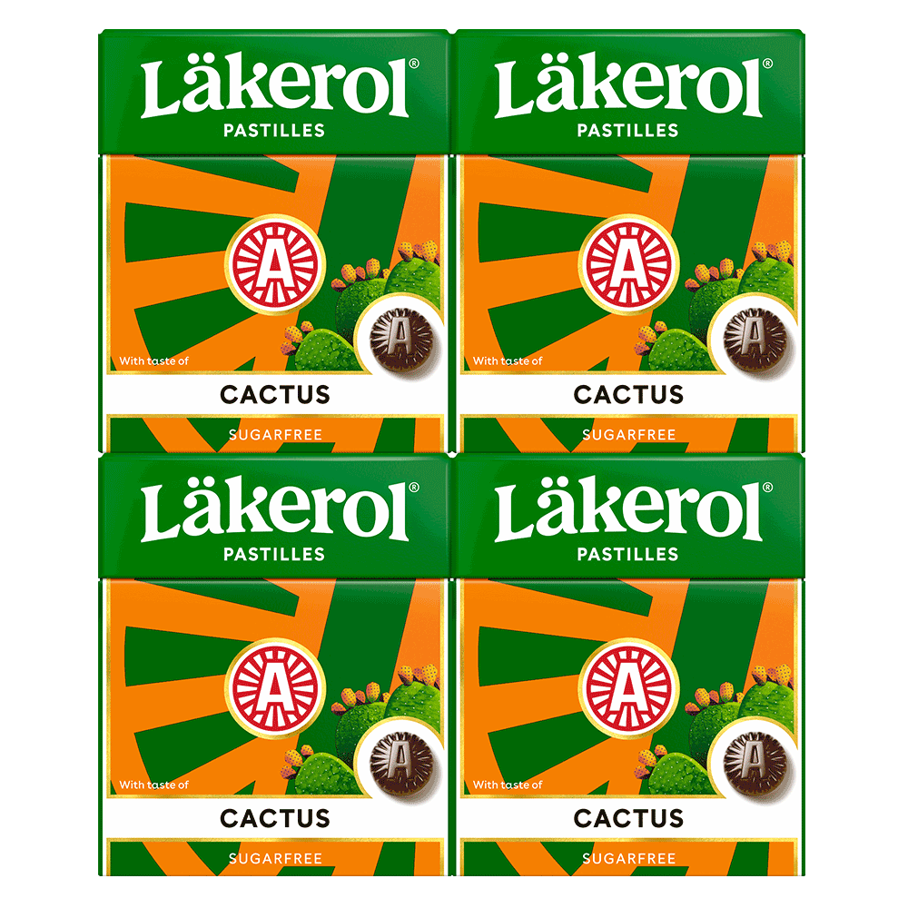 Läkerol Cactus sugar-free, 4-pack