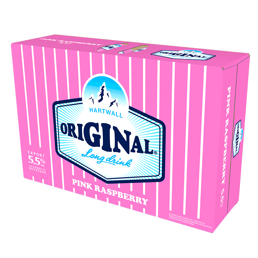 Hartwall Original Long Drink Raspberry, 24-pack
