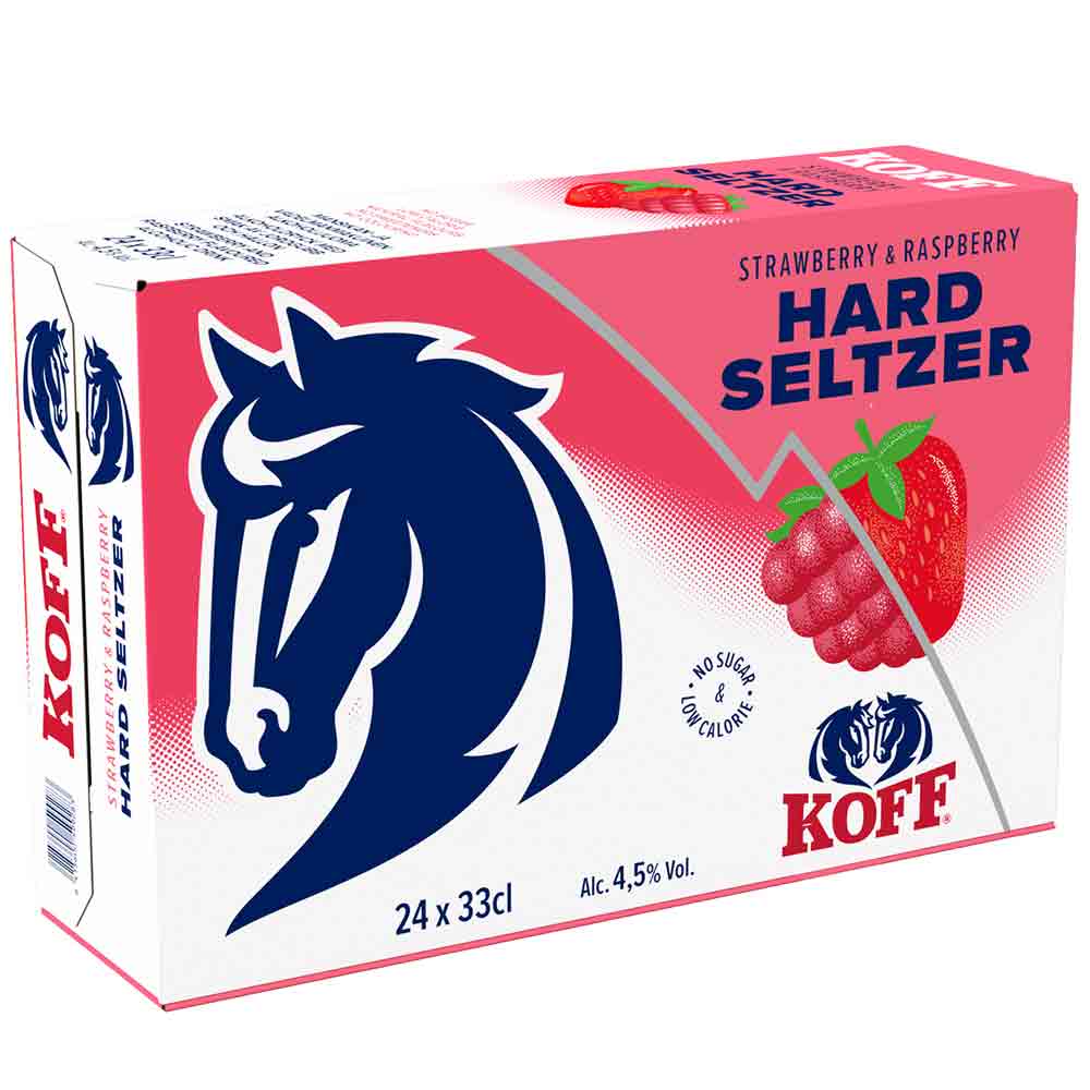 Koff Hard Seltzer Strawberry-Raspberry 4,5% 24-pack