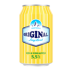 Hartwall Original Long Drink Pineapple, 24-pack