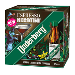 Underberg Espresso Herbtini 27%, 12 x 2 cl