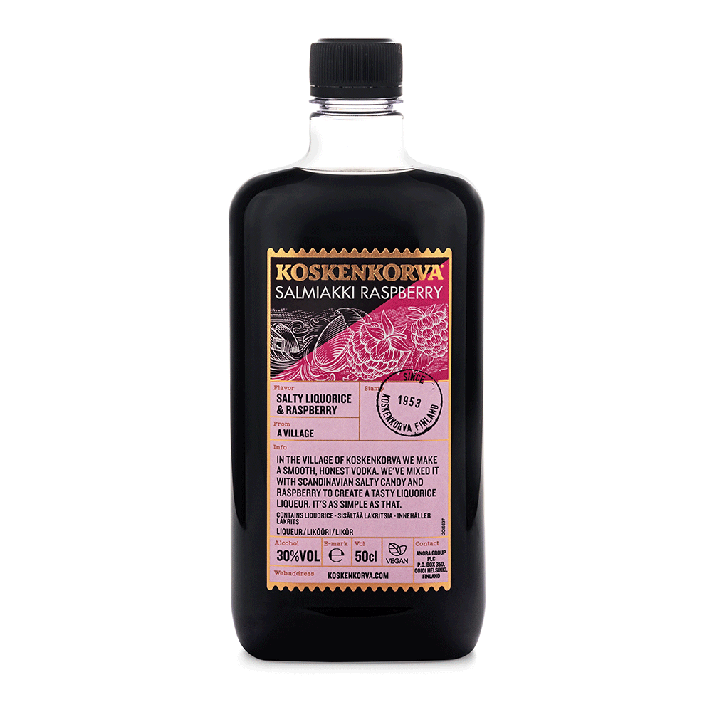 Koskenkorva Salmiakki-Vadelma 50 cl 30 %