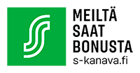 S-Ryhmän logo Meiltä saat Bonusta